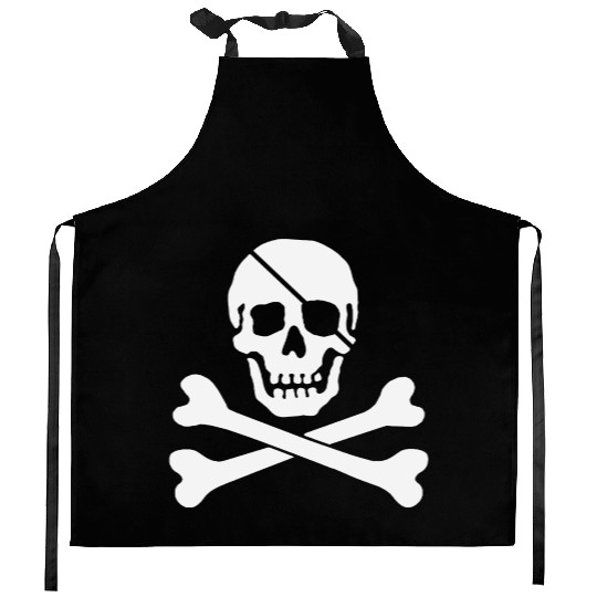 Jolly Roger Pirate Flag Skull and Crossbones Kitchen Aprons