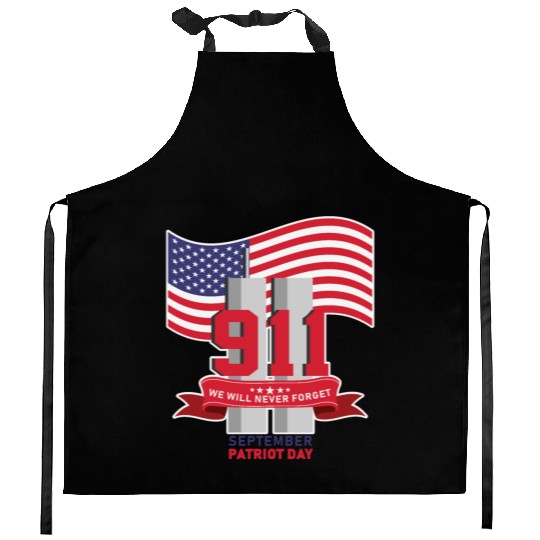 Patriot Day Never Forget 911 Anniversary Kitchen Aprons