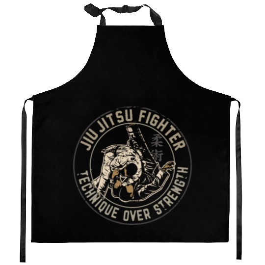 Brazillian Jiu-Jitsu Fighter BJJ - Japanese Jujits Kitchen Aprons