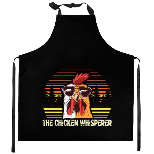 The Chicken Whisperer Funny Chicken Farmer Kitchen Aprons