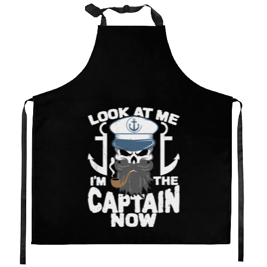 Captain Boat Lovers Fishermen Sailing Boating Kitchen Aprons
