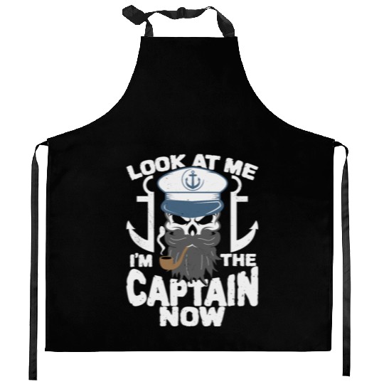 Captain Boat Lovers Fishermen Sailing Boating Kitchen Aprons