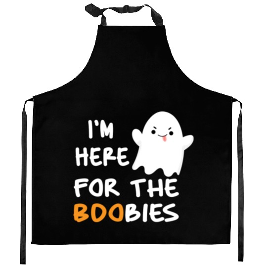 I'm Here For the Boobies Funny Baby Halloween Kitchen Aprons
