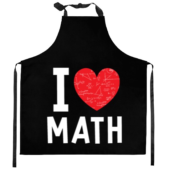 I Love Math Heart Math Kitchen Aprons