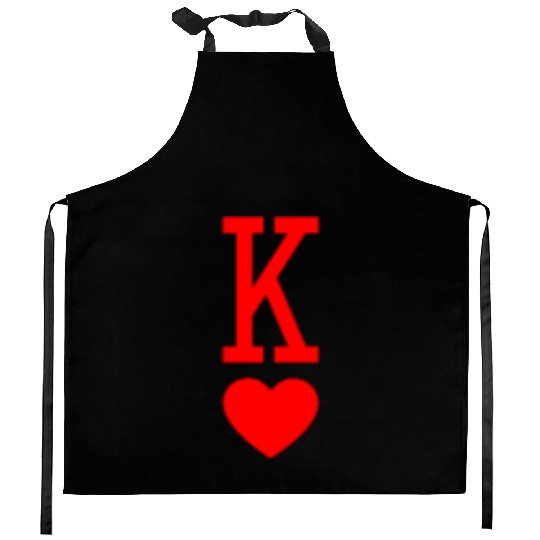 King of Hearts King Queen Couple Halloween Costume Kitchen Aprons