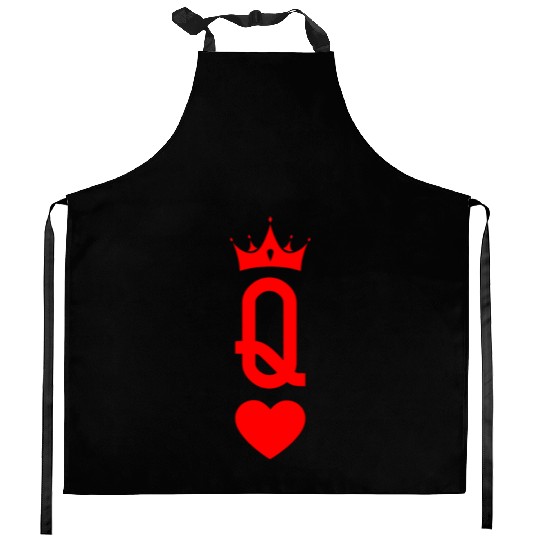 Queen of Heart King Queen Couple Halloween Costume Kitchen Aprons