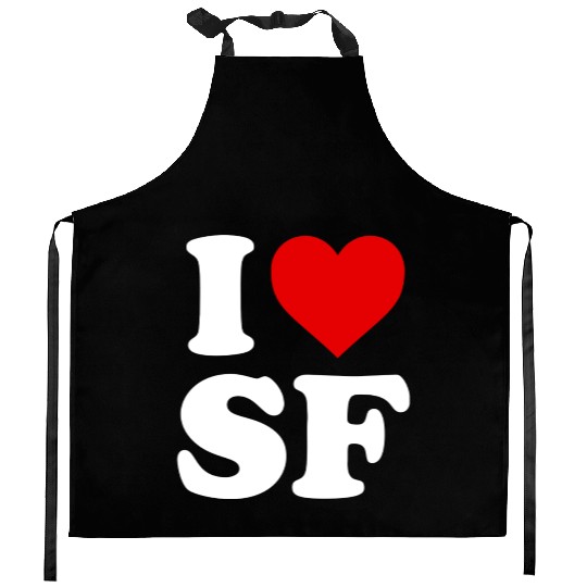 I Love Sf San Francisco Heart Kitchen Aprons