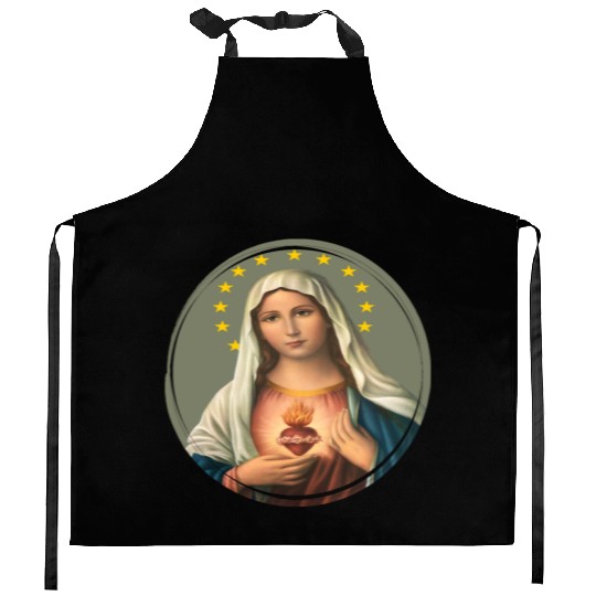 Virgin mary madonna maria ave maria catholic bibel Kitchen Aprons