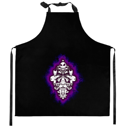 Jack Skellington Haunted Mansion Wallpaper Kitchen Aprons