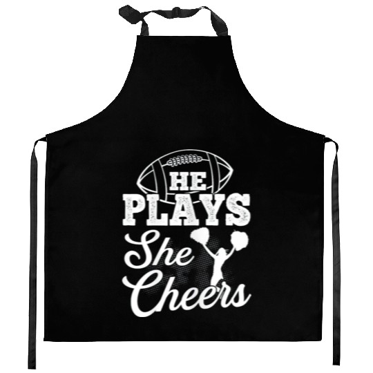 Cheer Mom Football Son Kitchen Aprons
