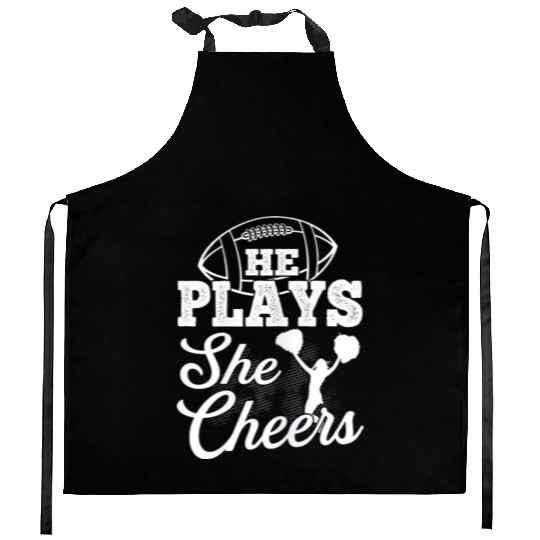 Cheer Mom Football Son Kitchen Aprons