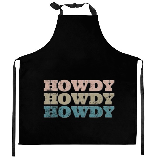 Howdy Western Cowboy Rodeo Country Southern Howdy Kitchen Aprons