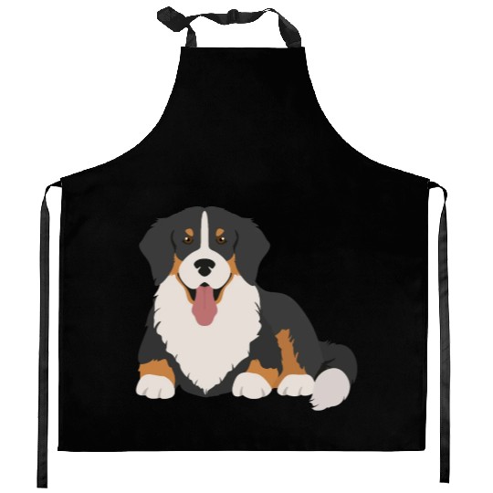 Bernese Mountain Dog Face Kitchen Aprons
