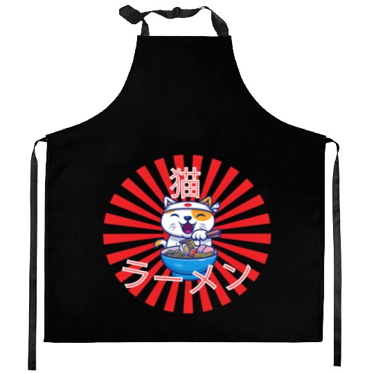 Neko Ramen - Cat Ramen Kawaii Kitchen Aprons