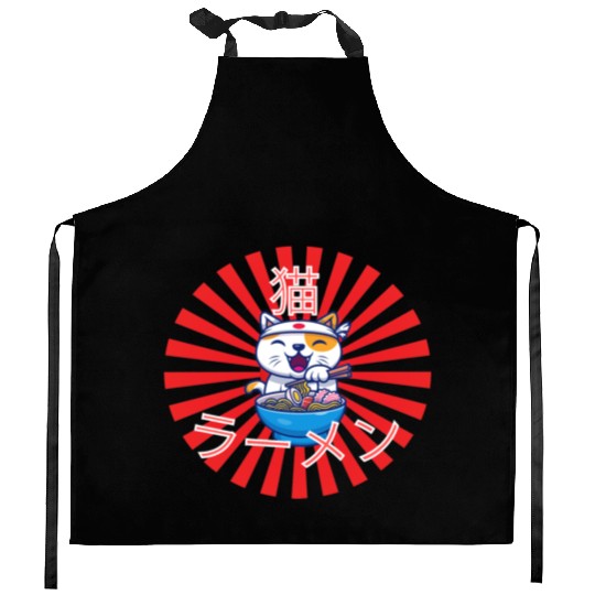 Neko Ramen - Cat Ramen Kawaii Kitchen Aprons