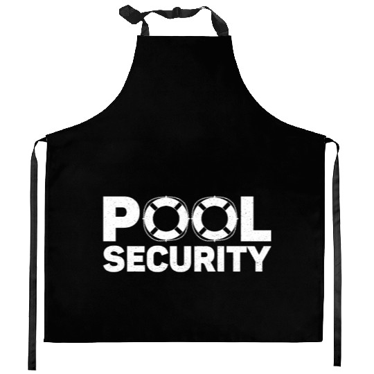 Pool Security Rescuer Pool Guard Lifeguard Kitchen Aprons