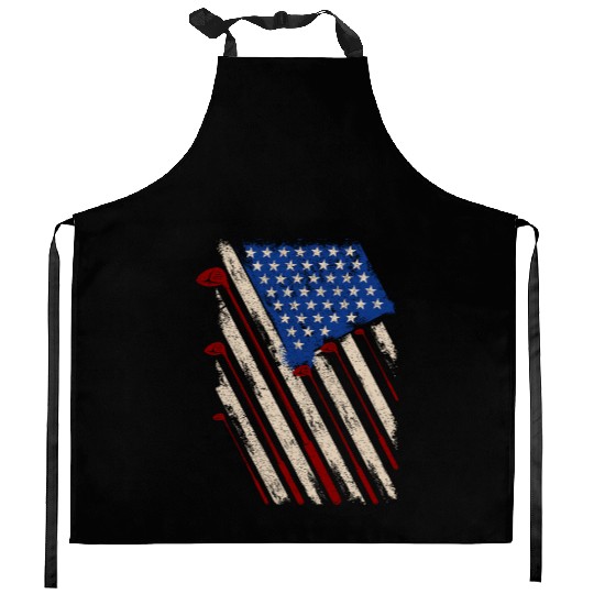 American Flag Golf Gifts Funny Golf Club Sports Kitchen Aprons