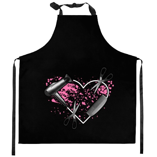 I Love My Job Hairstylist Hairdresser Blower Kitchen Aprons