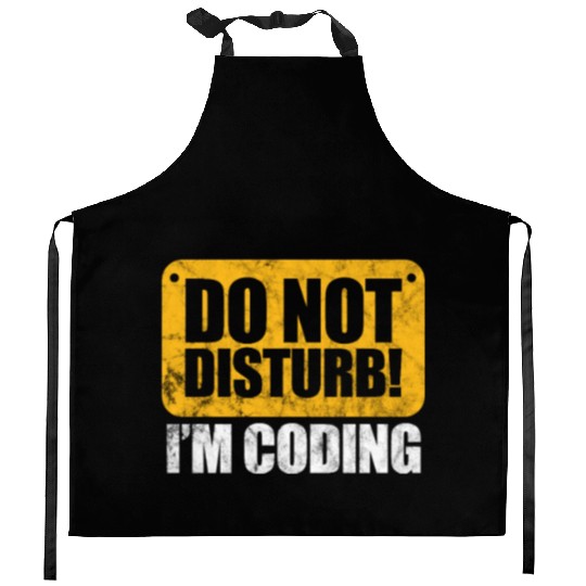 Do Not Disturb I'm Coding Vintage, Programmer Kitchen Aprons