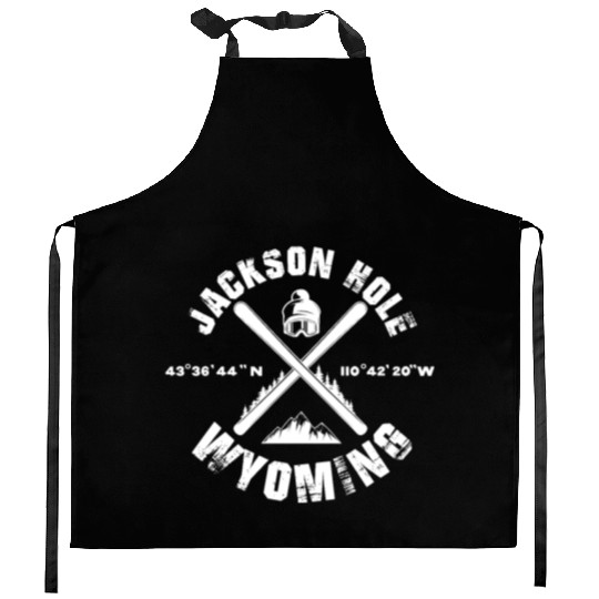 Jackson Hole Wyoming, Skiing Kitchen Aprons