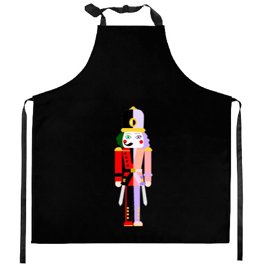 CARNIVAL CHRISTMAS: THE TWO SIDED NUTCRACKER Kitchen Aprons