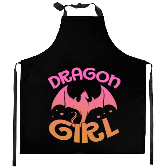 Dragon Girl Kitchen Aprons