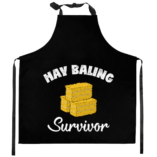 Survivor Farm Work Baling Hay Bale design Kitchen Aprons