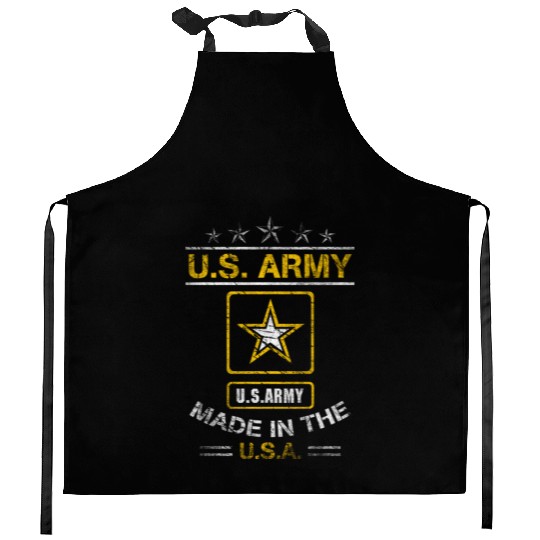 US Army Veteran Army Dad Military Veterans Day Kitchen Aprons