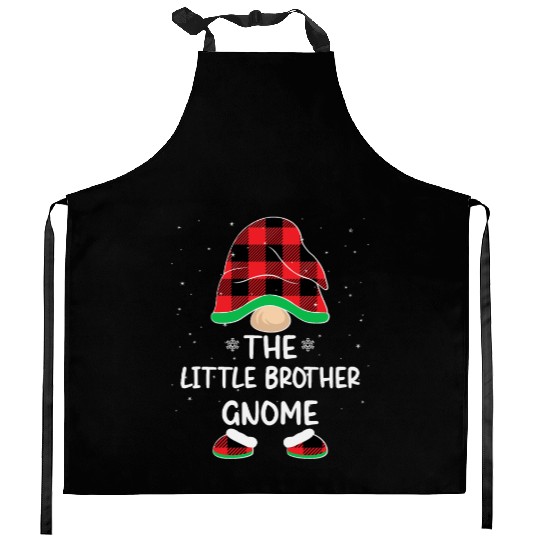 Christmas The Little Brother Gnome Buffalo Plaid Kitchen Aprons