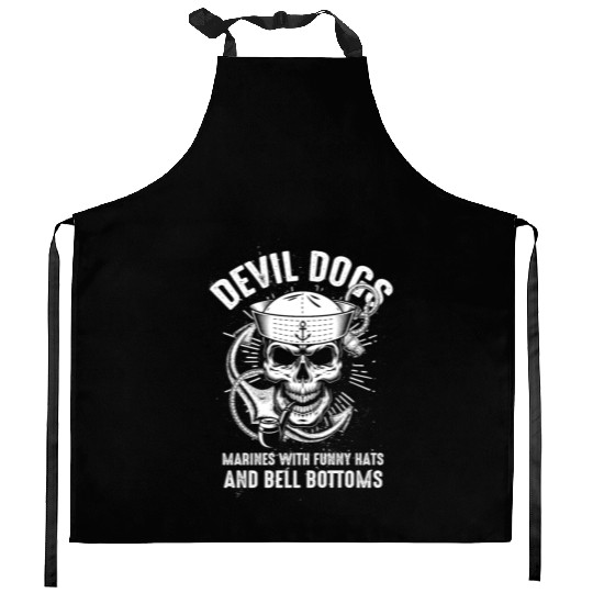 Devil US Navy Corpsman DOC Badass Army Veteran Kitchen Aprons