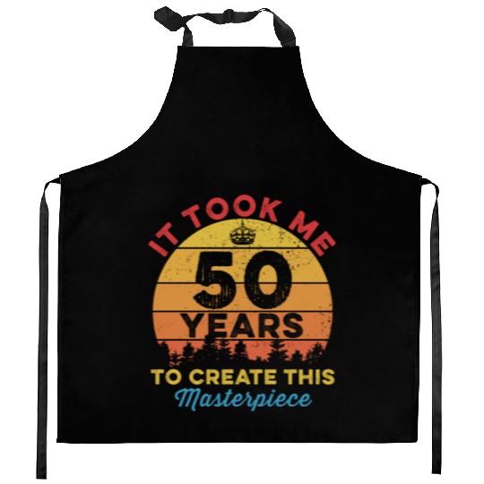Funny 50 Years Old Joke 50th Birthday Gag Grandpa Kitchen Aprons