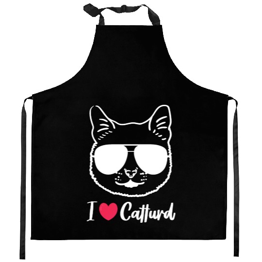 I Love Catturd Funny Kitchen Aprons