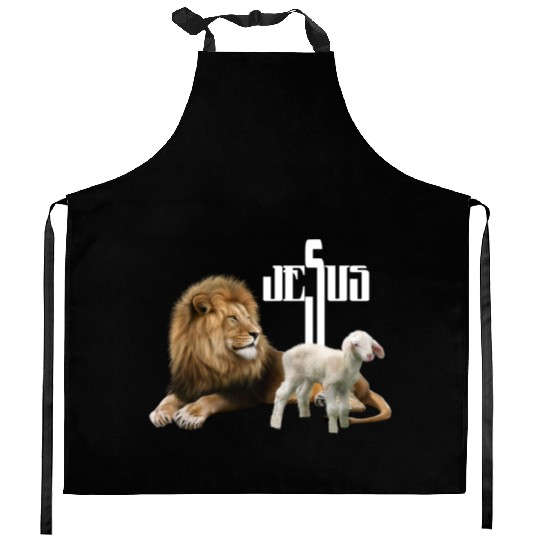 Jesus is Lion and Lamb Kitchen Aprons