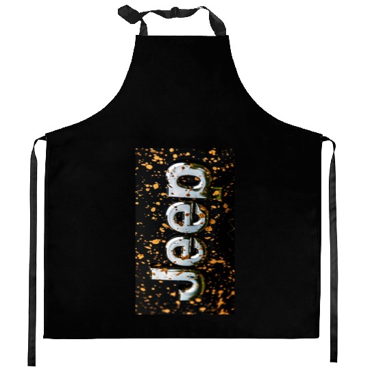 Jeep Emblem gold Kitchen Aprons