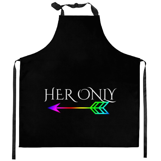 Cute Gay Couple Lesbian Valentines Day T Her Only Kitchen Aprons