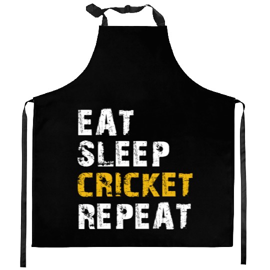 eat sleep cricket Kitchen Aprons