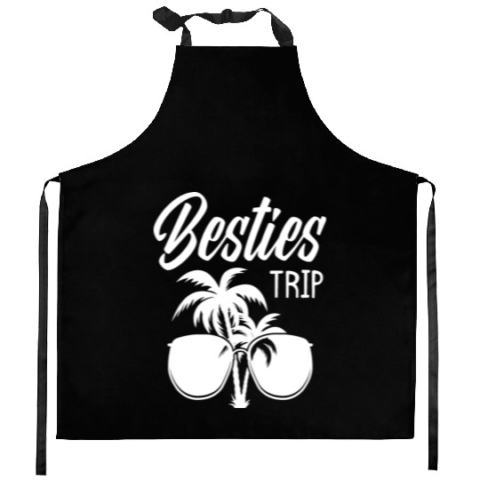 Besties Trip Beach Best Friends Vacation Kitchen Aprons