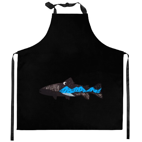 Mountain Trout Kitchen Aprons