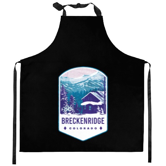 Breckenridge Colorado Ski Badge Kitchen Aprons