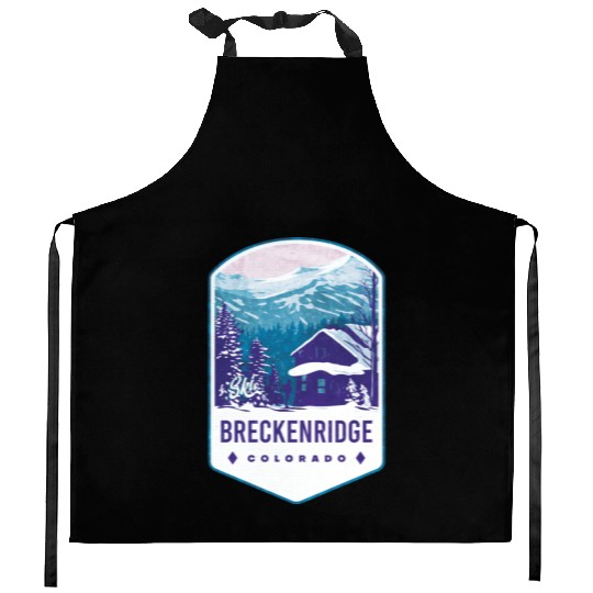 Breckenridge Colorado Ski Badge Kitchen Aprons