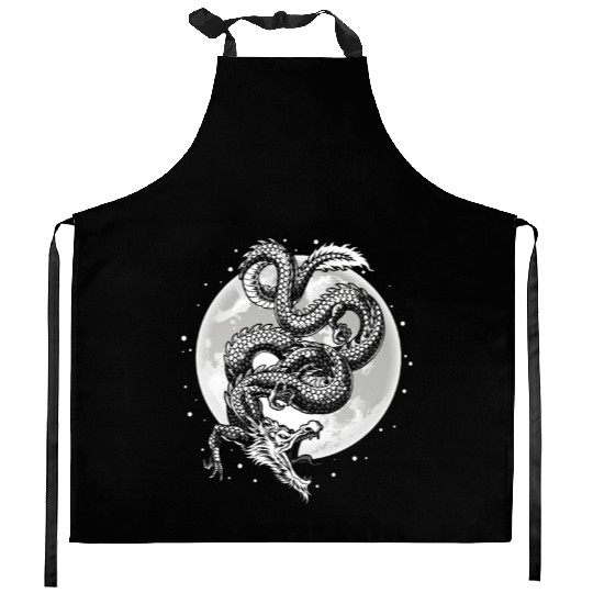 Chinese And Japanese Dragon Kitchen Aprons