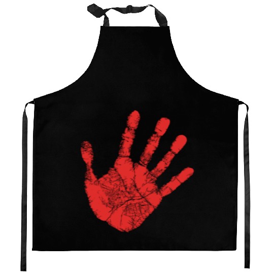 Red Hand - Supporter of MMIW Kitchen Aprons