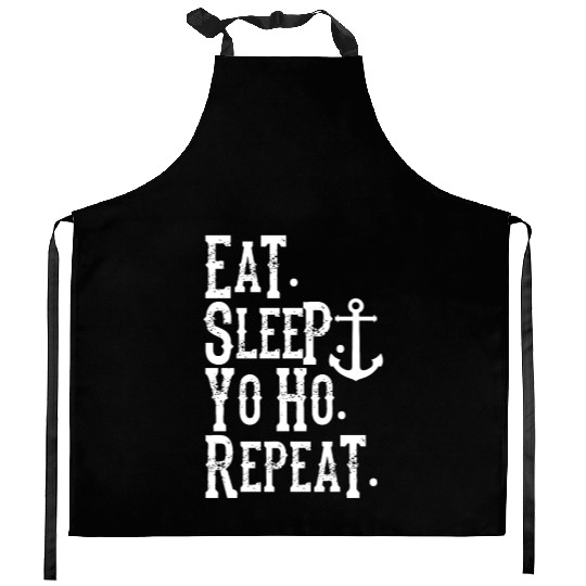 Eat Sleep Yo Ho Repeat Pirate Kitchen Aprons