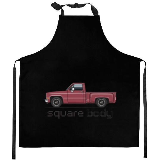 Square Body Carmine Kitchen Aprons