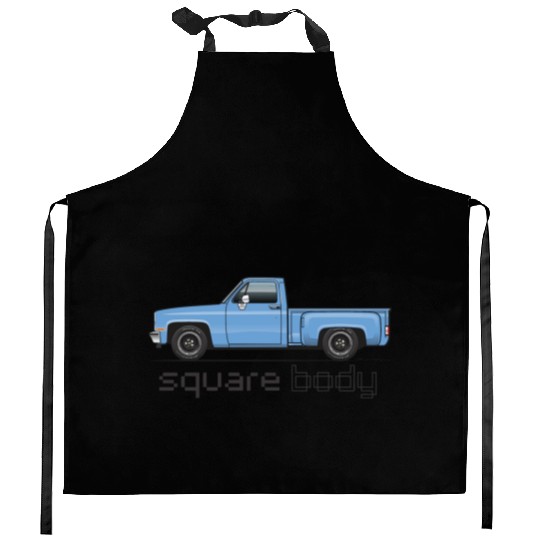 Square Body Light Blue Kitchen Aprons