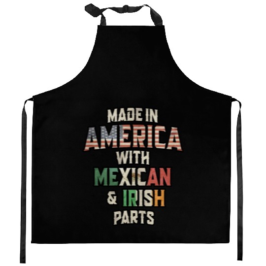 Mexican And Irish Made In America Mix Heritage Vin Kitchen Aprons