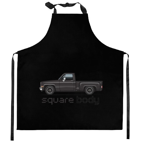 Square Body Black Kitchen Aprons
