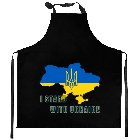 I Stand With Ukraine Kitchen Aprons