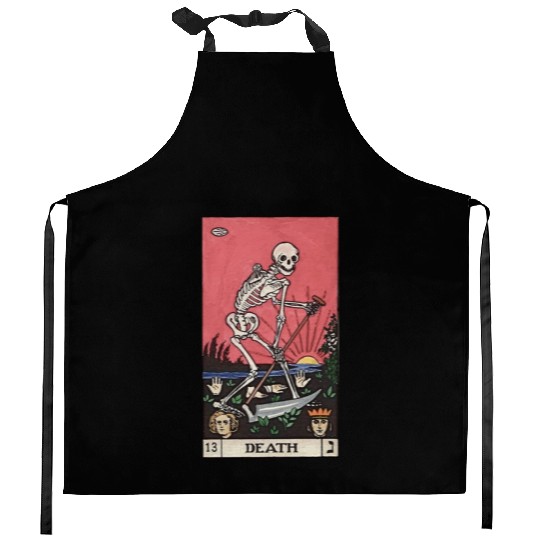Death Card Kitchen Aprons