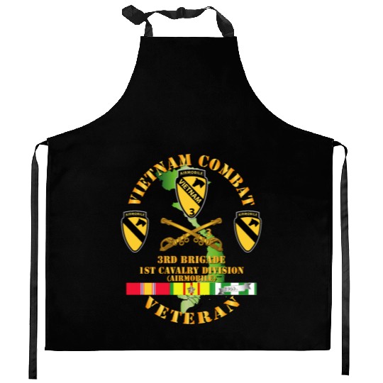 Army Vietnam Combat Cavalry Veteran w Support Brig Kitchen Aprons